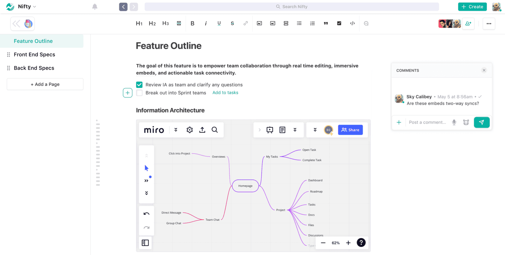 Screenshot illustrating Docs & Wiki