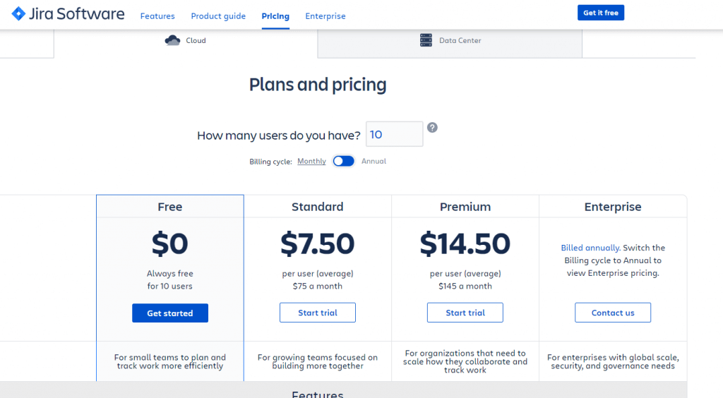 Jira Pricing